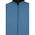 A-line abaya with potli buttons on front panel - French blue